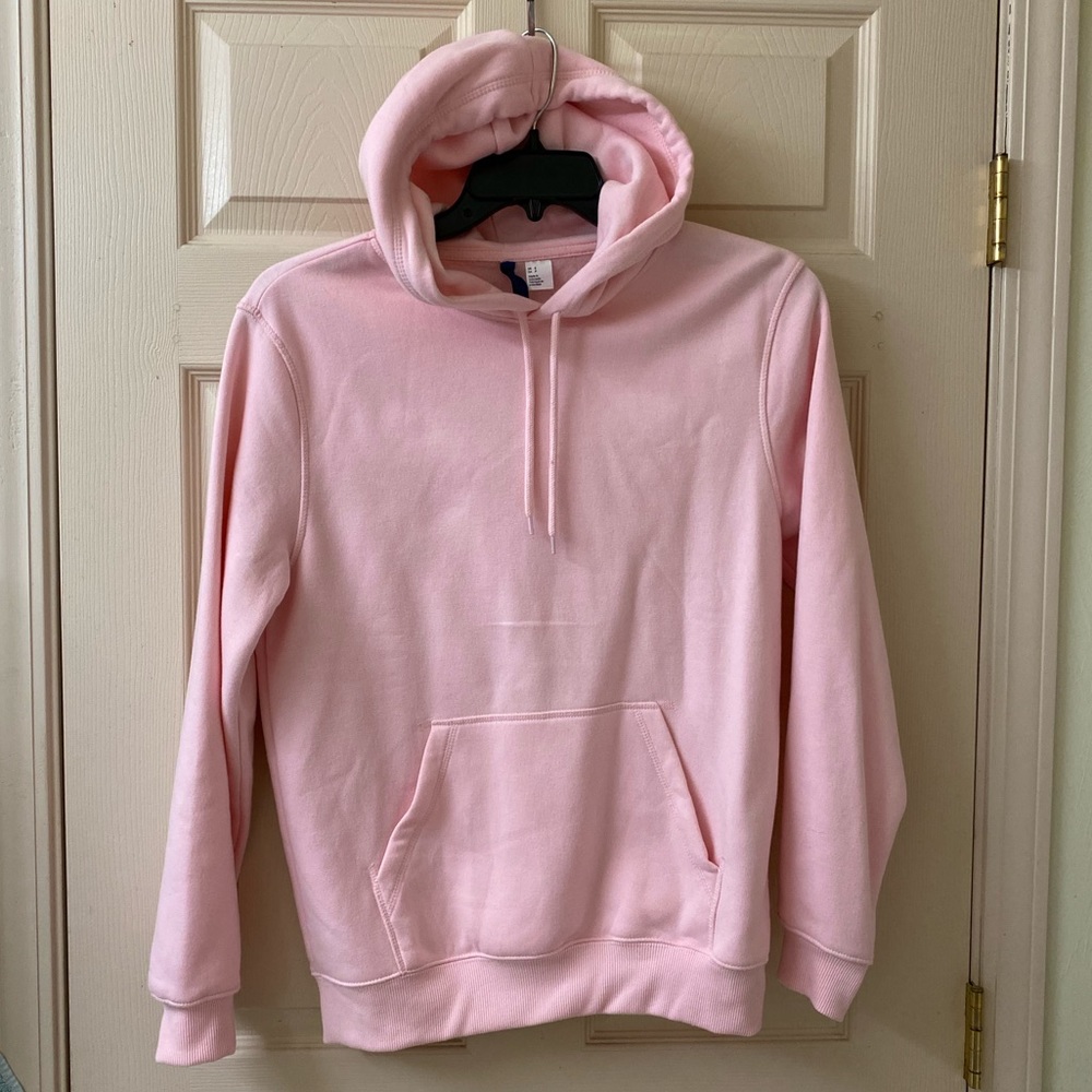 pink hoodie